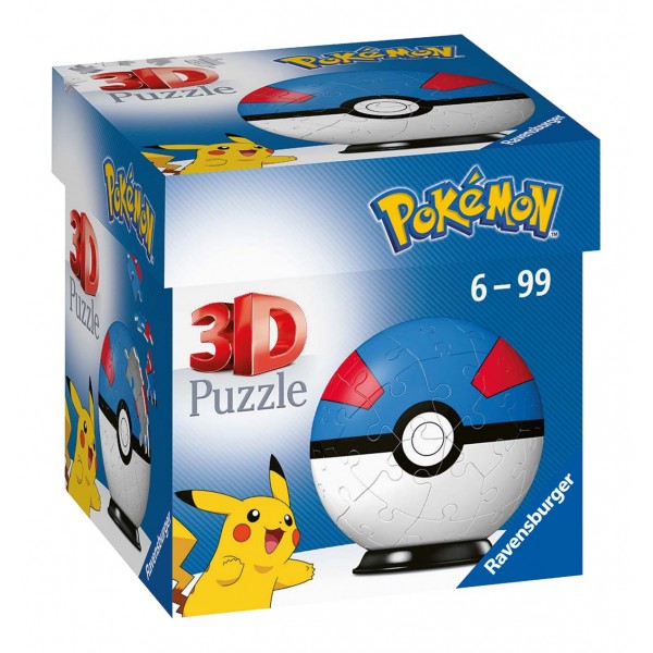Ravensburger 3D Puzzle Pokemon Great Ball 54p 11265