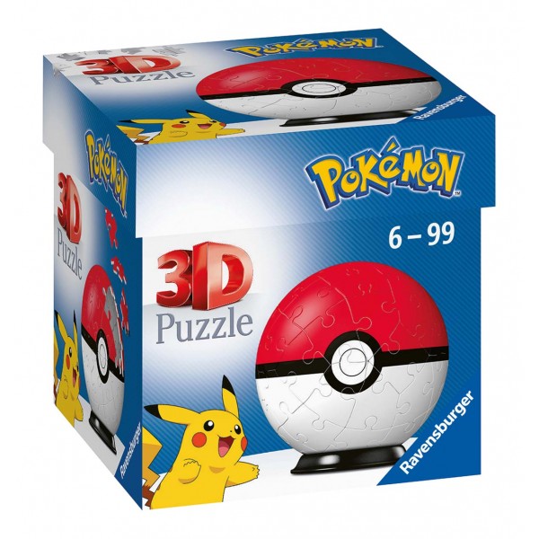 Ravensburger Puzzle 3D Kula: Pokemon czerwona 54 elementy 11256