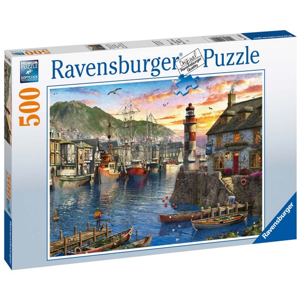Ravensburger Puzzle Sunrise at the port 500p 15045